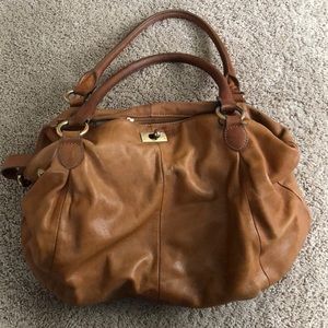 J Crew Caramel Leather Bag